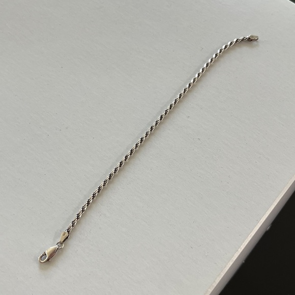 STERLING SILVER 925 ROPE LINK BRACELET 
MADE IN ITALY HEI - Picture 4 of 4